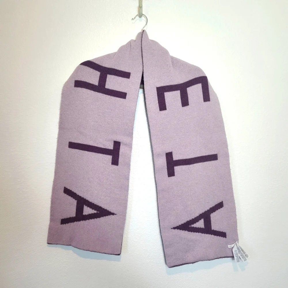 ATHLETA Daily Knit Cashmere Wool Blend Reversible Purple Cozy Scarf